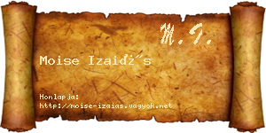 Moise Izaiás névjegykártya